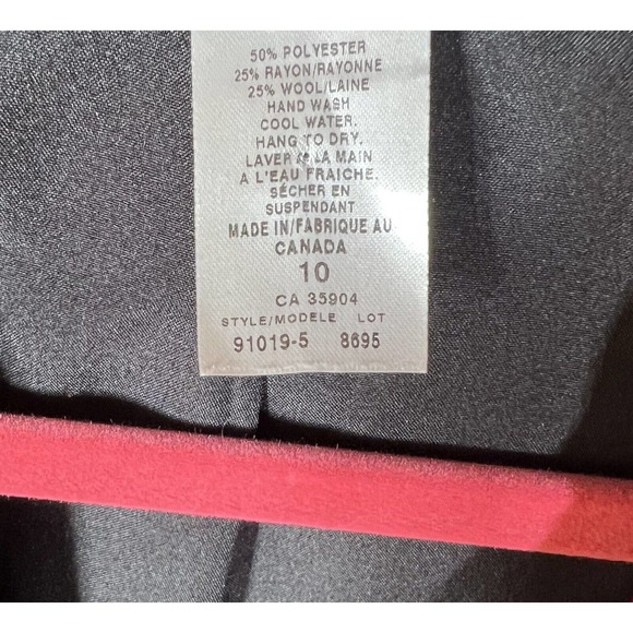 Soft Works Wool Blend 3 Button Knit Blazer Womens Size 10 Red Black 3/4 Sleeve - Picture 4 of 14